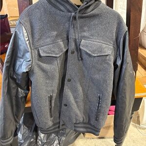 English Laundry Charcoal and Black Bomber Jacket